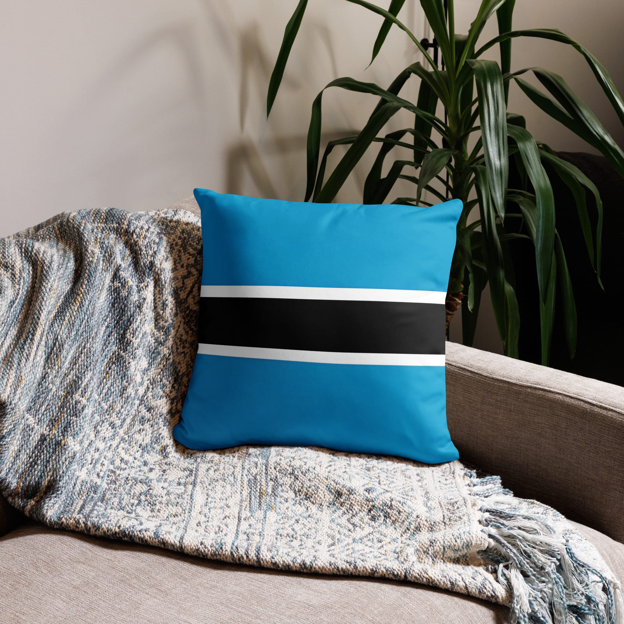 botswana flag pillow case