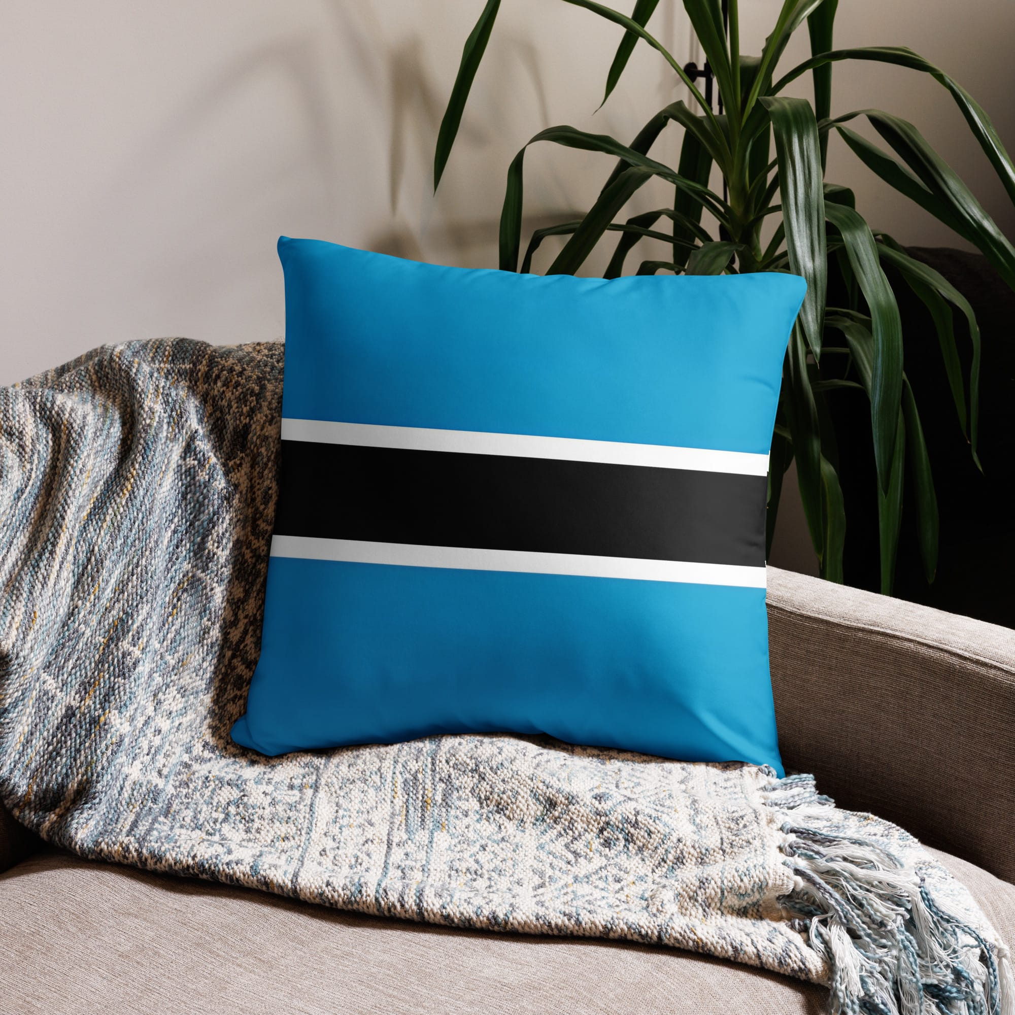 botswana flag pillow case