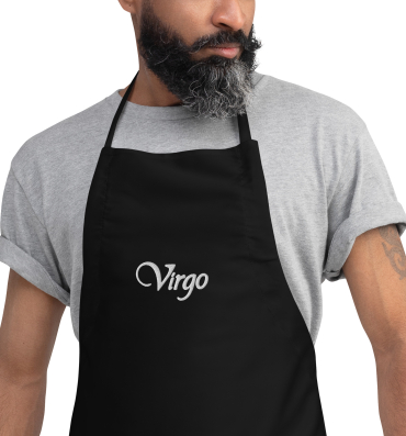 virgo embroidered apron