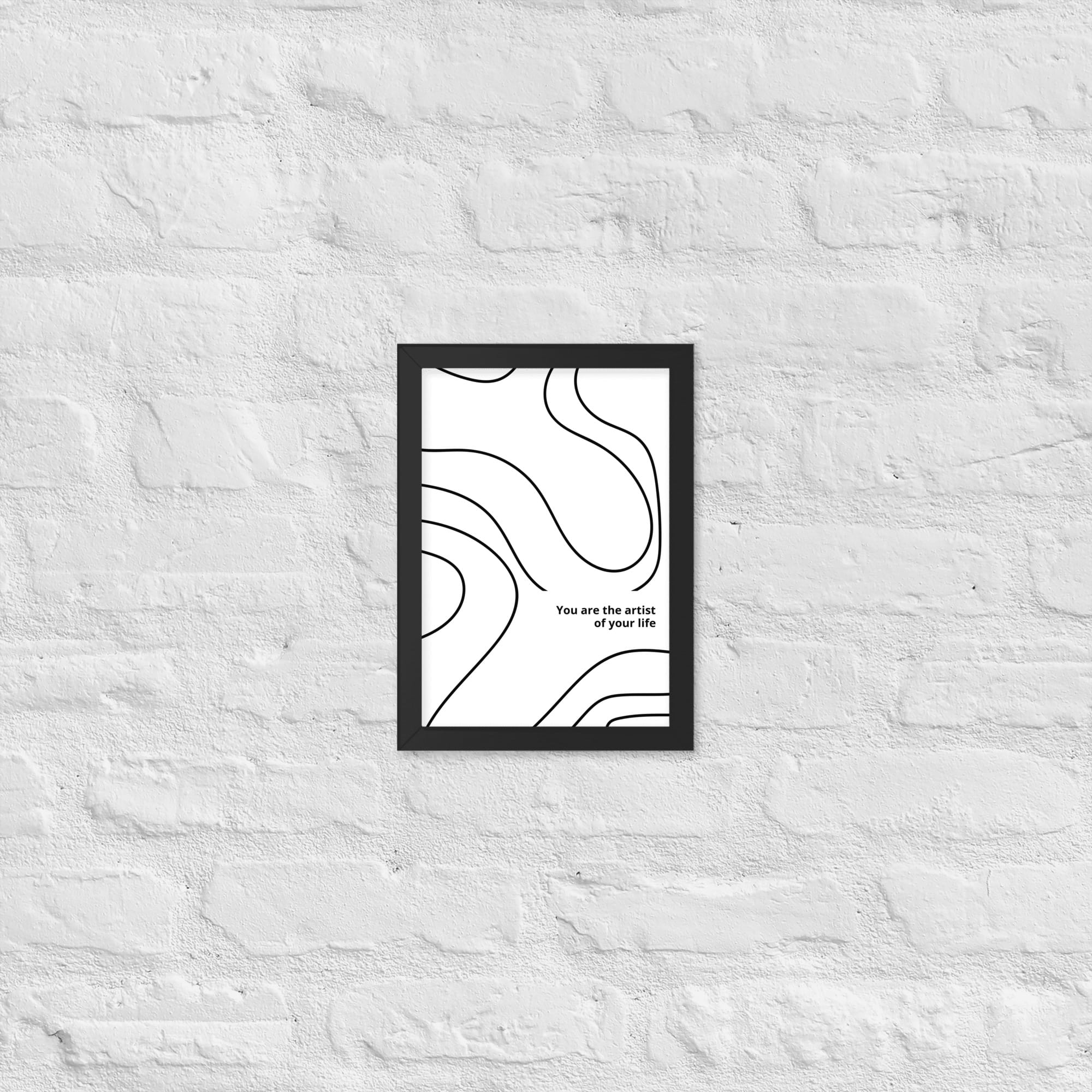 framed matte paper poster