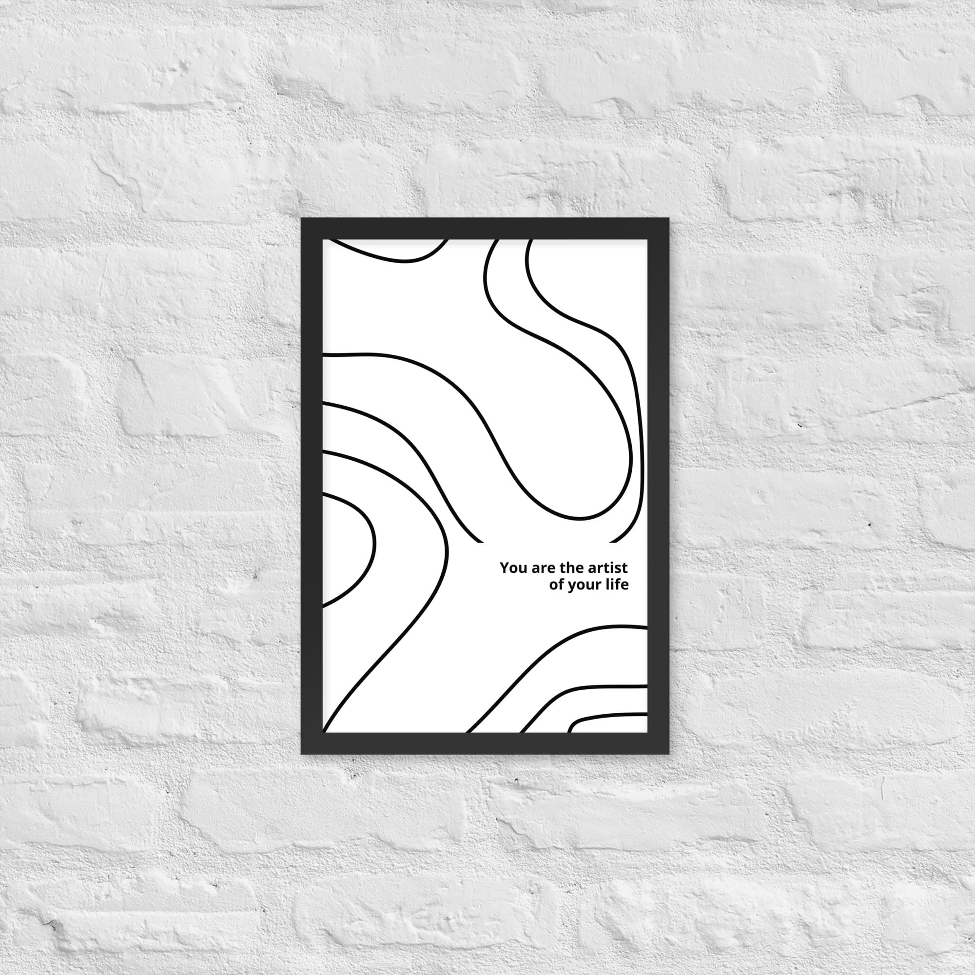 framed matte paper poster