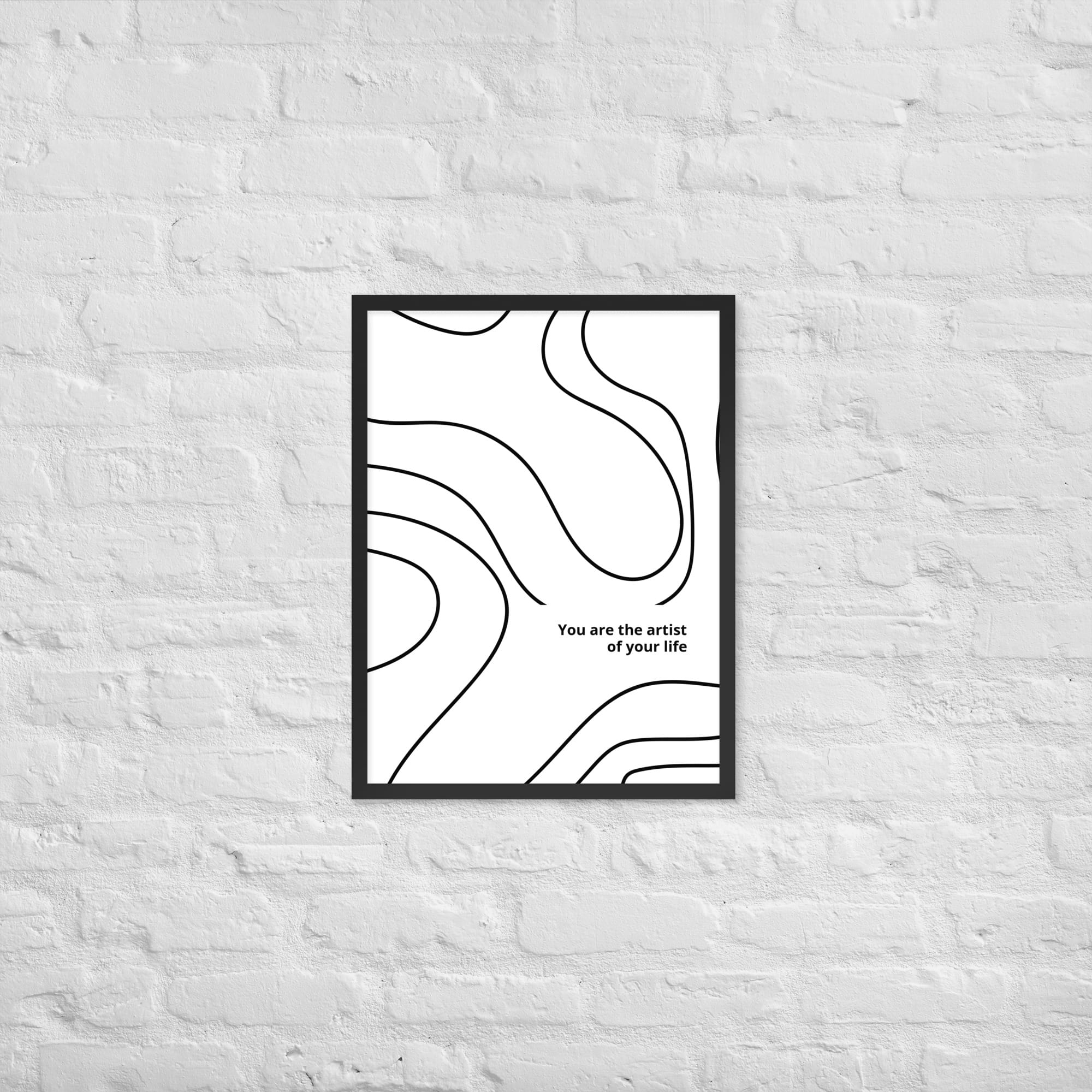 framed matte paper poster