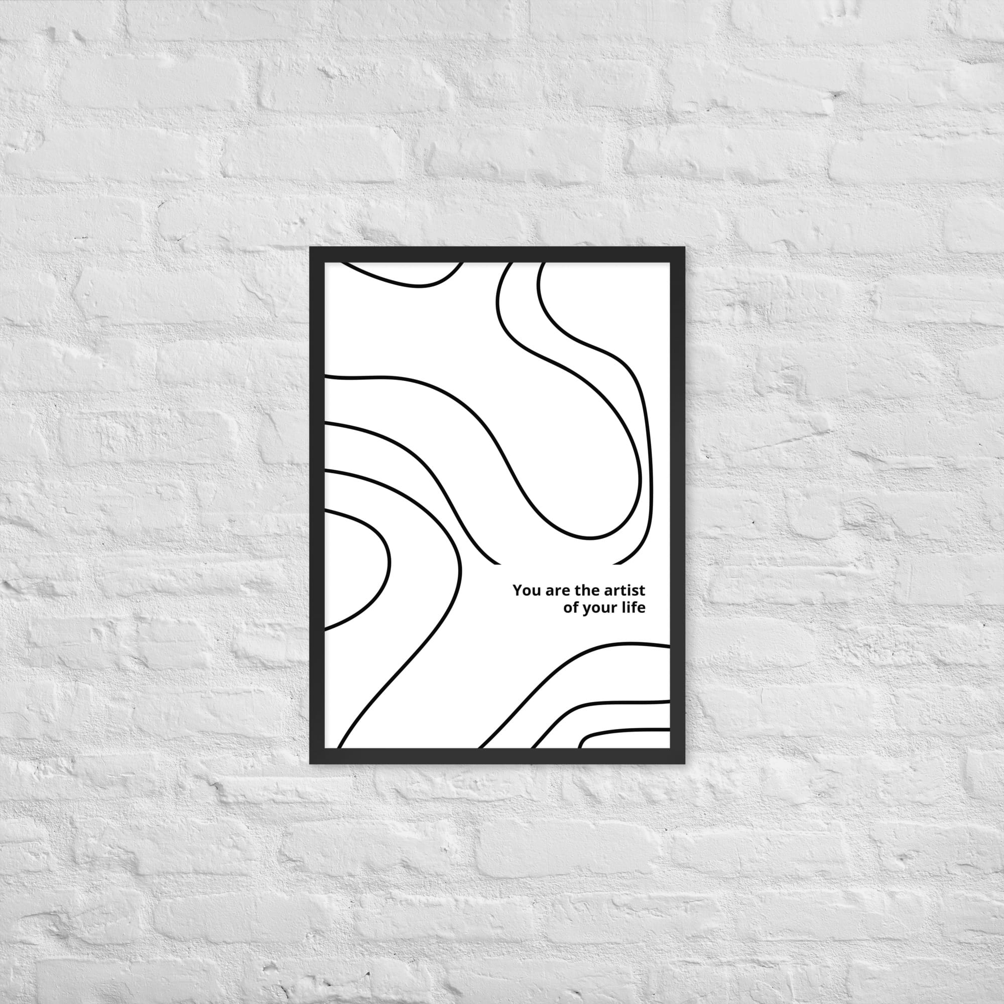 framed matte paper poster