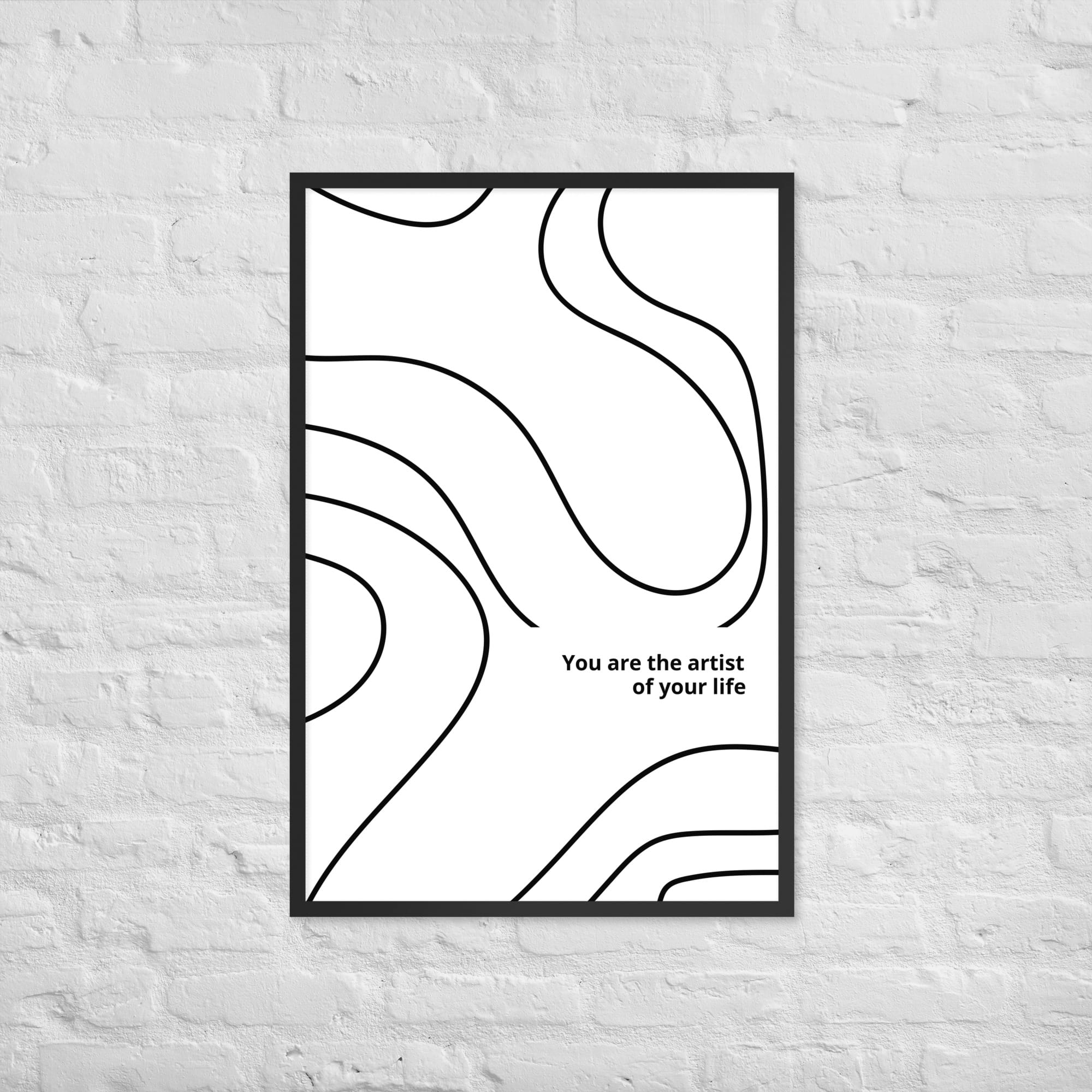framed matte paper poster