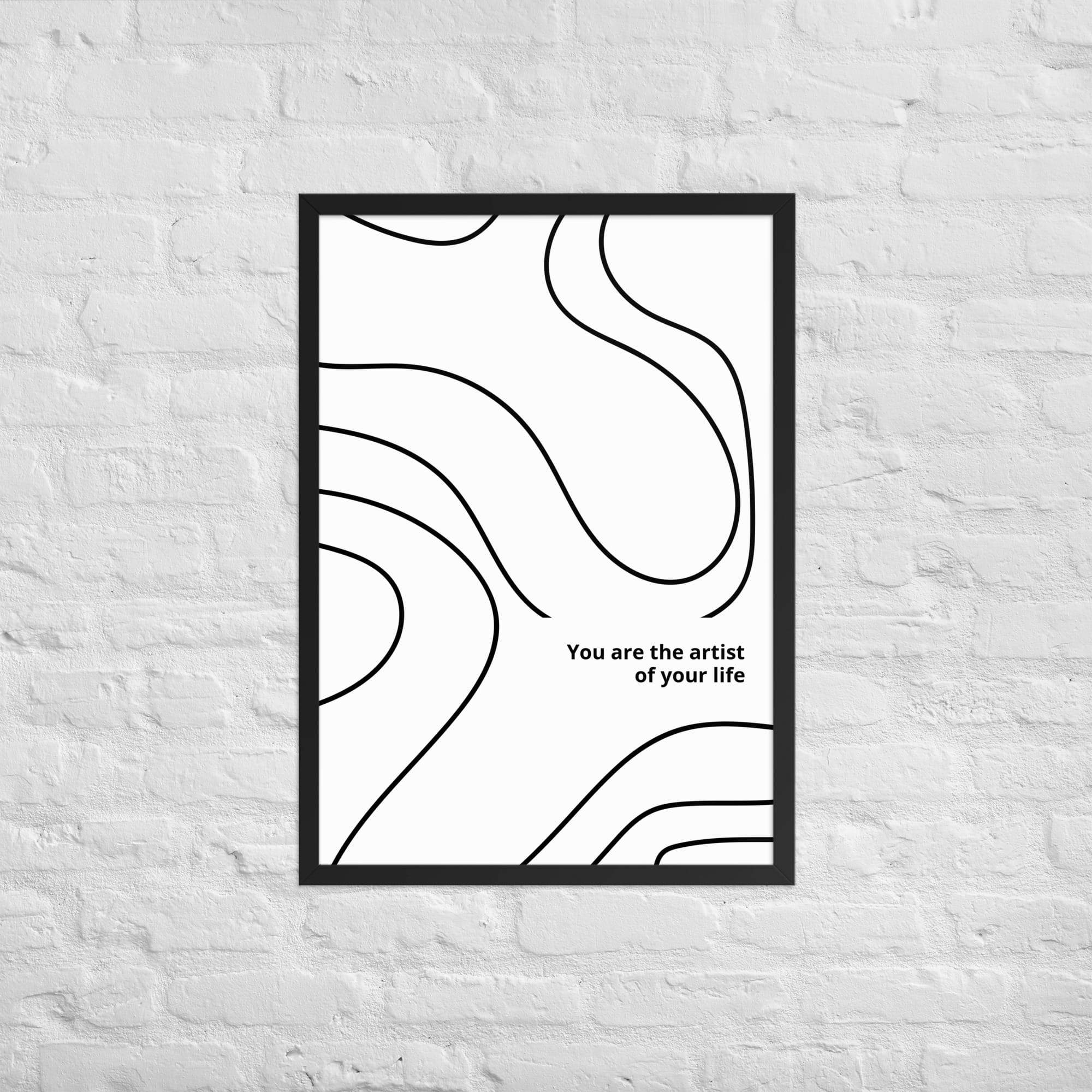 framed matte paper poster
