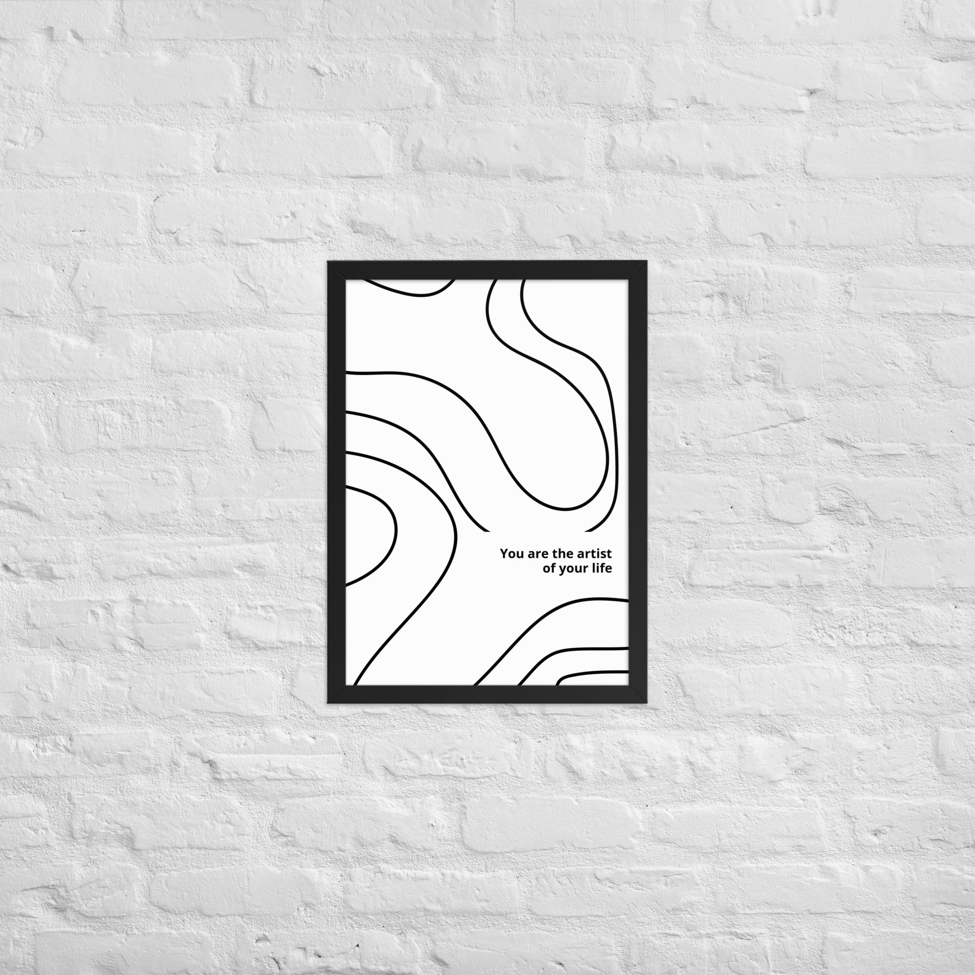 framed matte paper poster