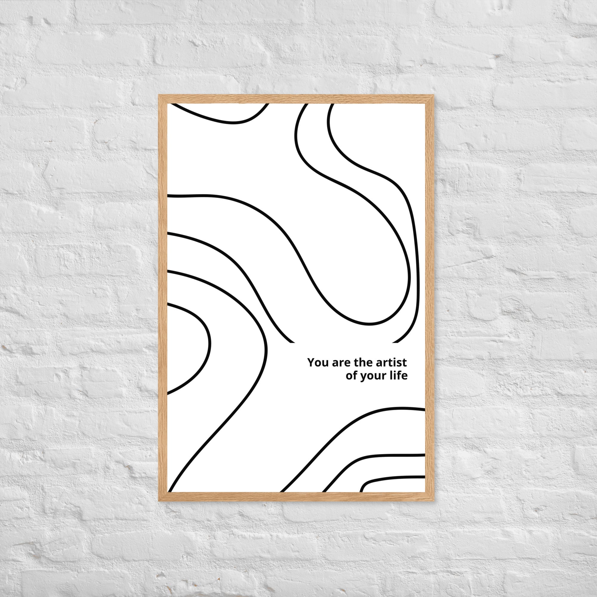 framed matte paper poster