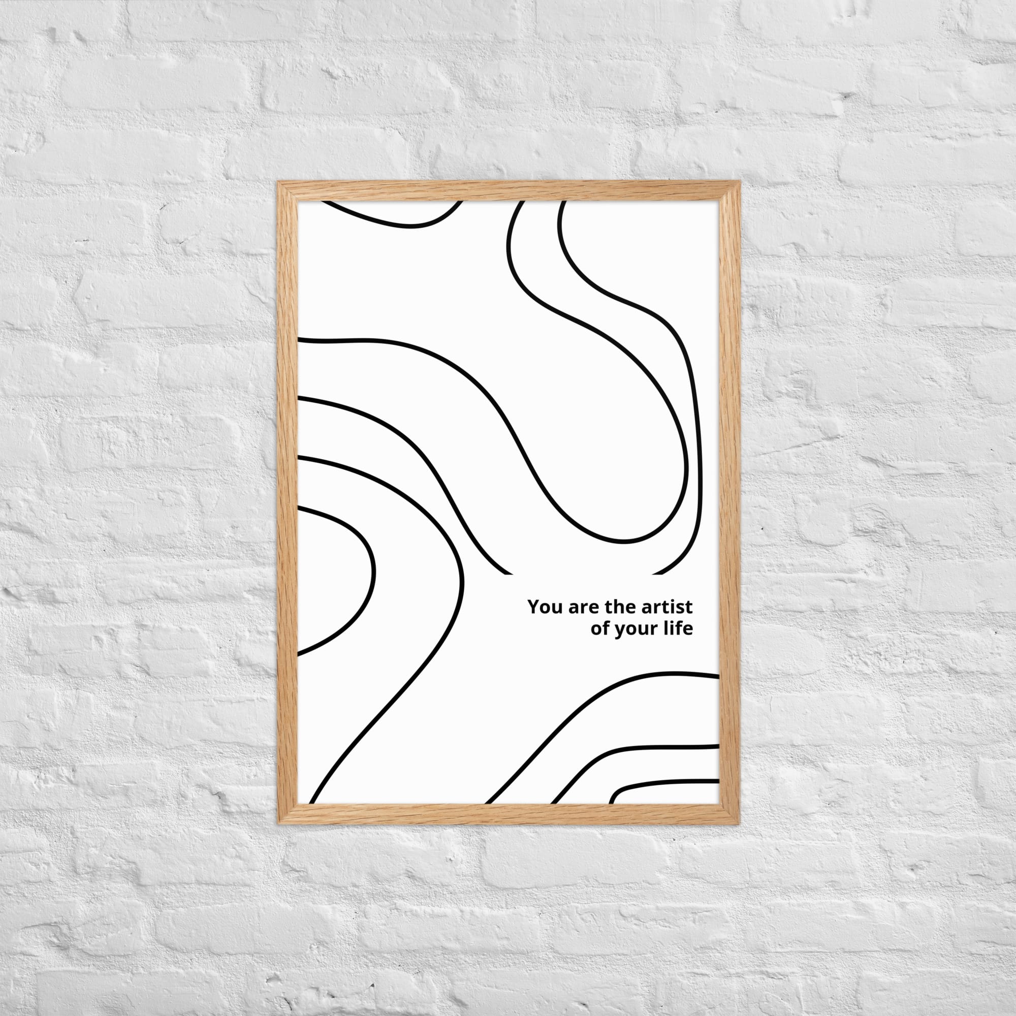 framed matte paper poster