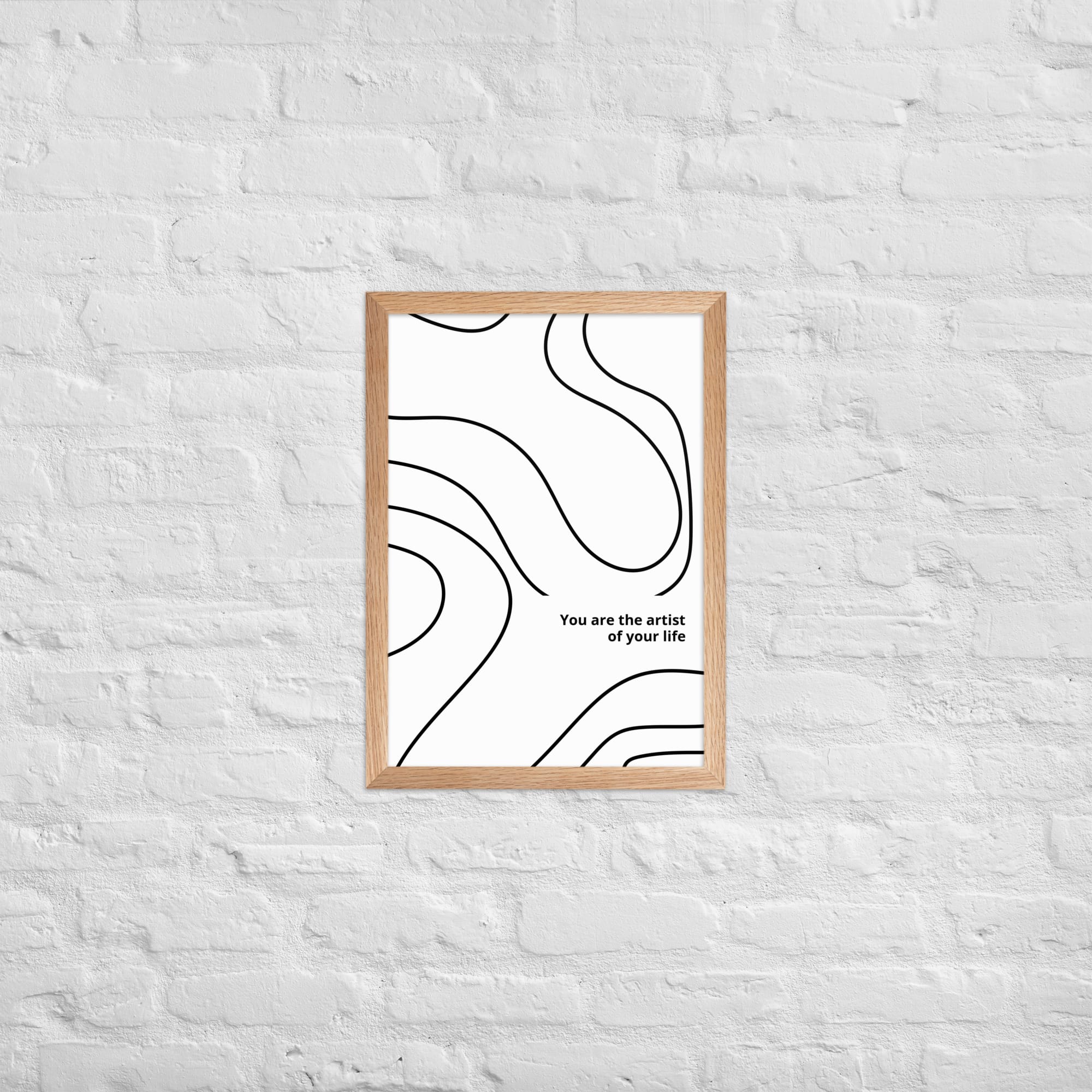 framed matte paper poster