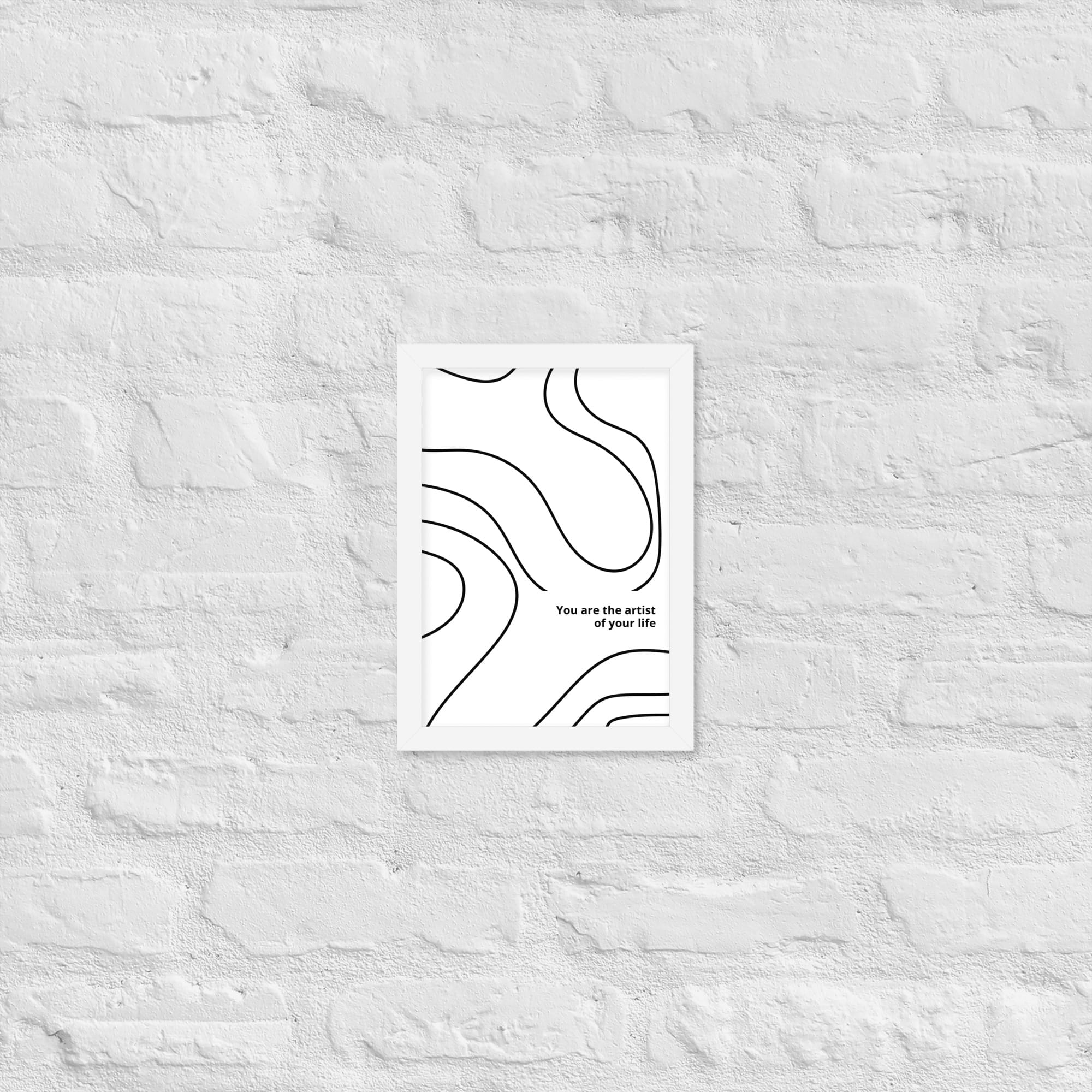 framed matte paper poster