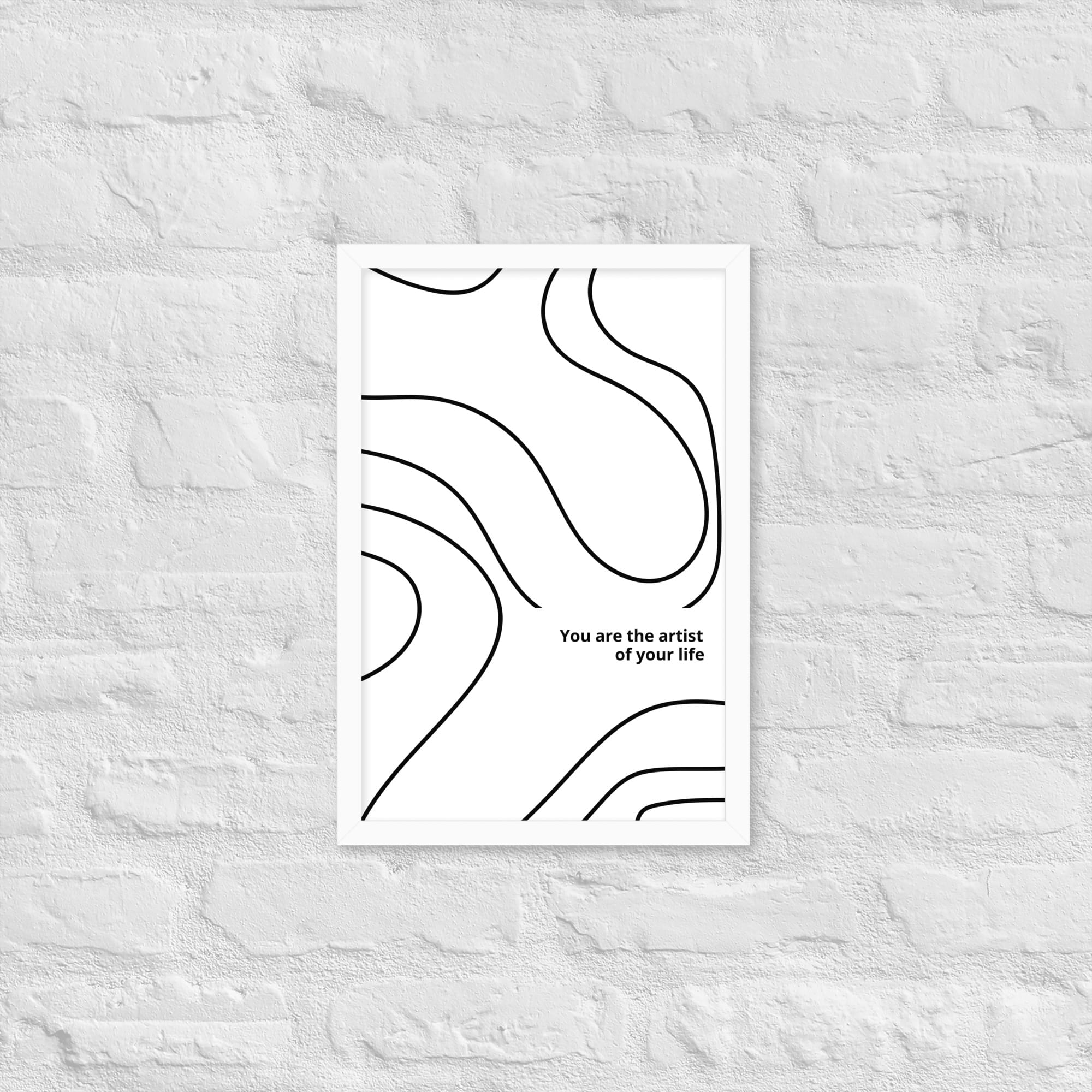 framed matte paper poster