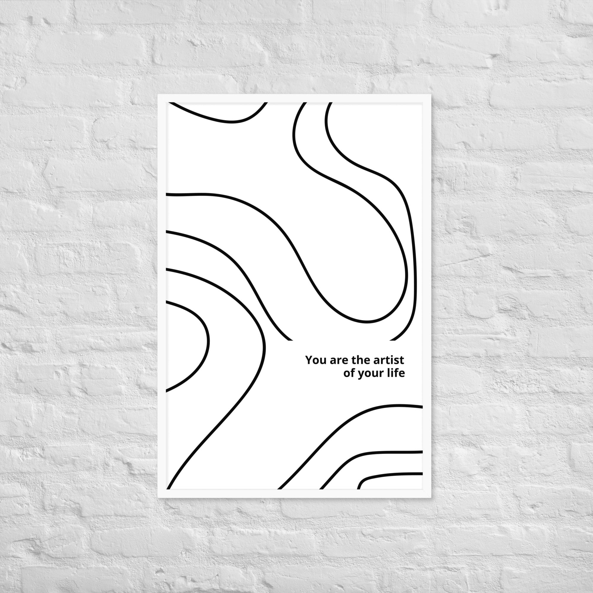 framed matte paper poster