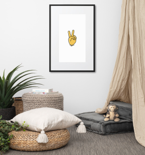 matte paper framed poster with mat