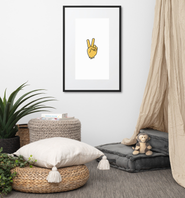 matte paper framed poster with mat