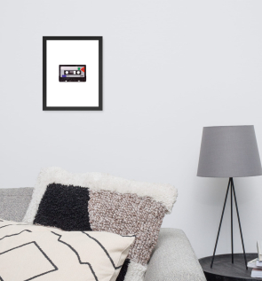 oldschool framed photo paper poster