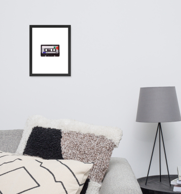 oldschool framed photo paper poster