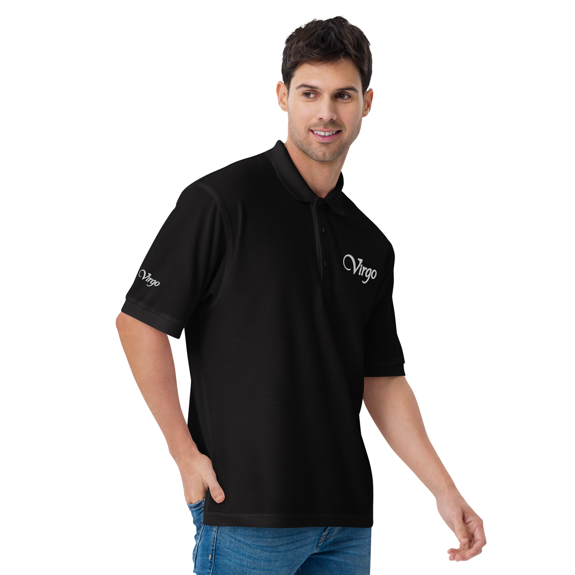 virgo men's premium polo