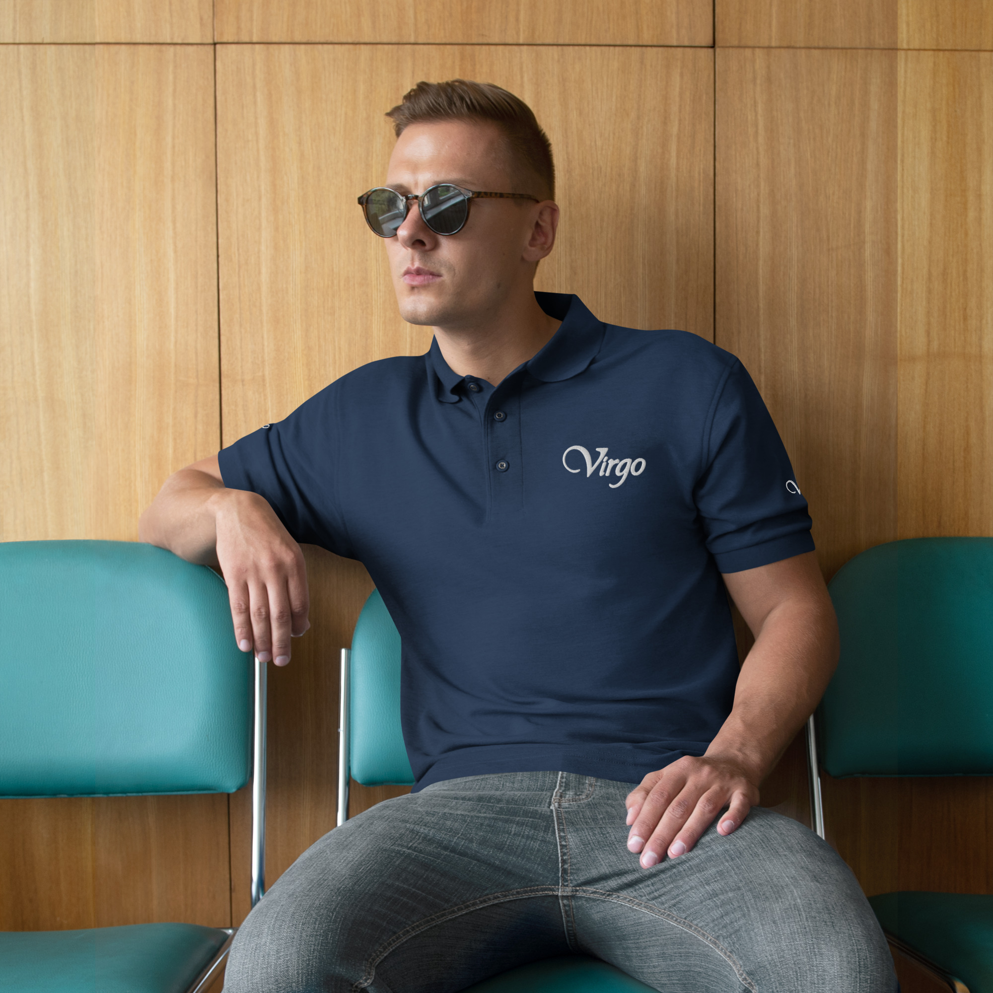 virgo men's premium polo