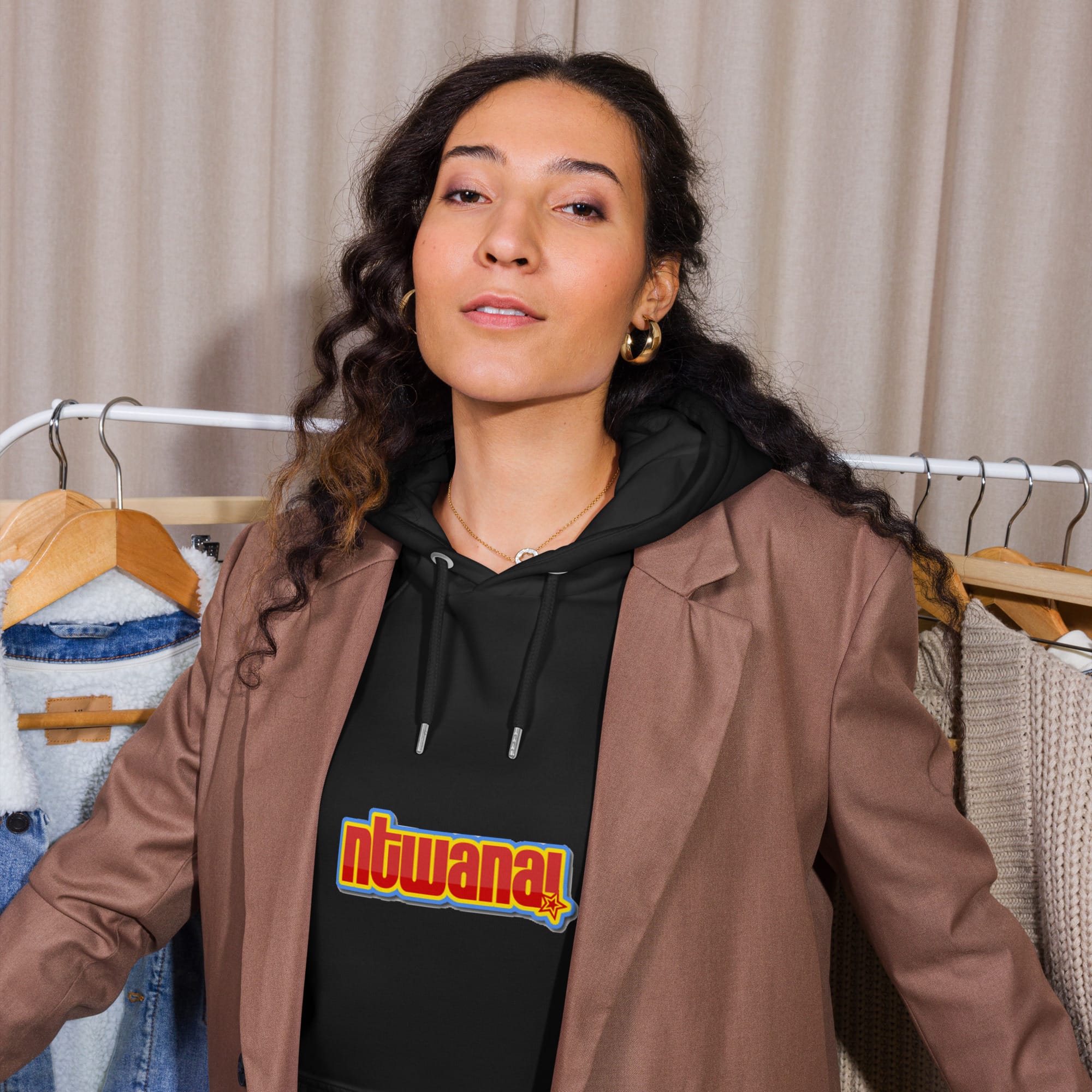 ntwana unisex eco raglan hoodie