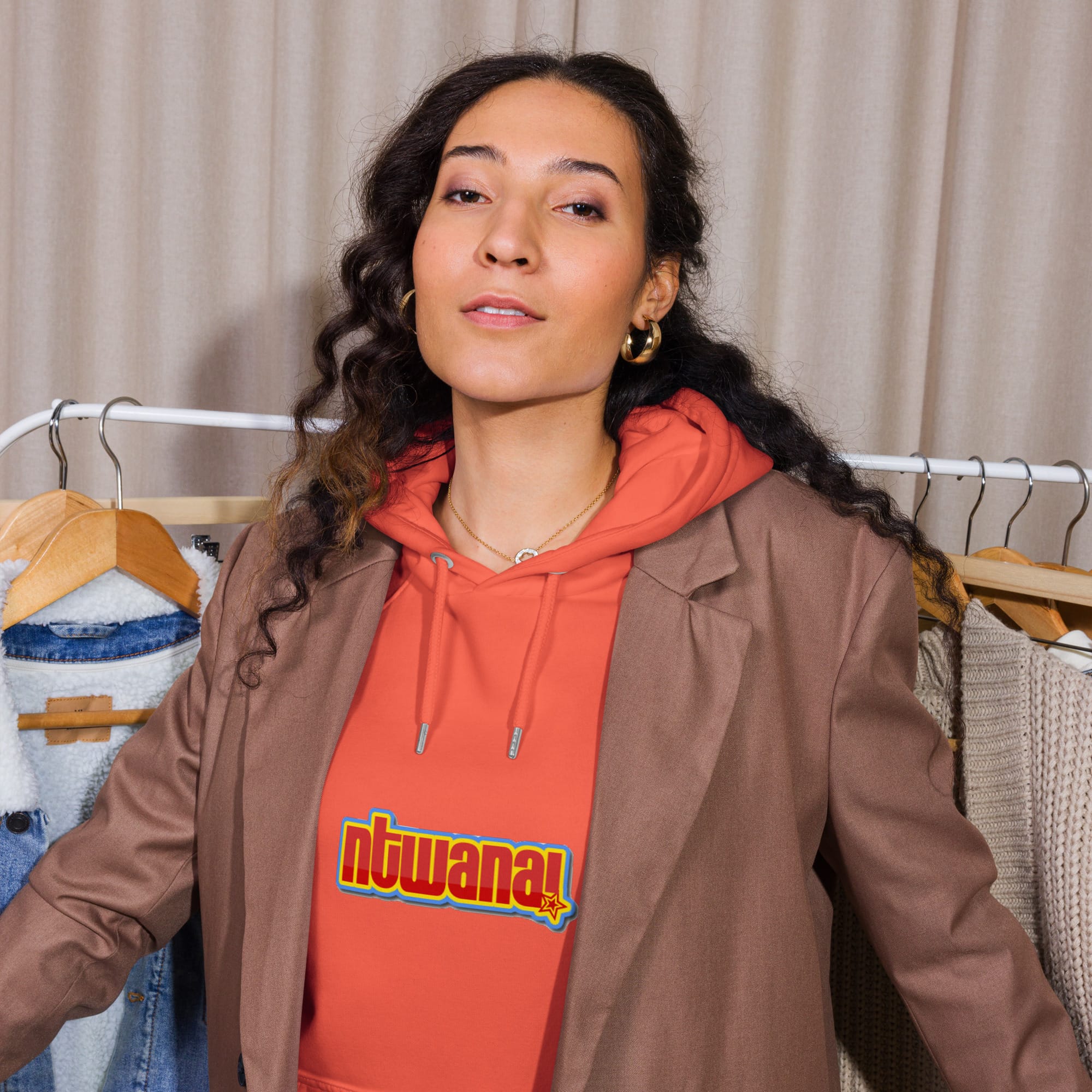 ntwana unisex eco raglan hoodie