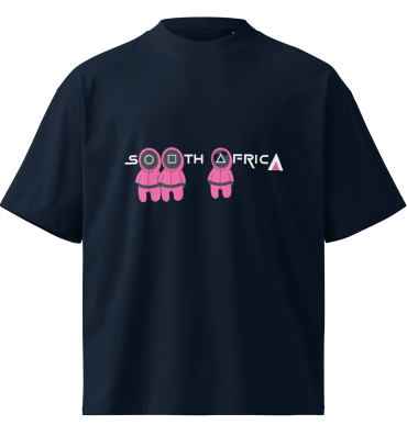 unisex organic oversized high neck t shirt (squid games parody)