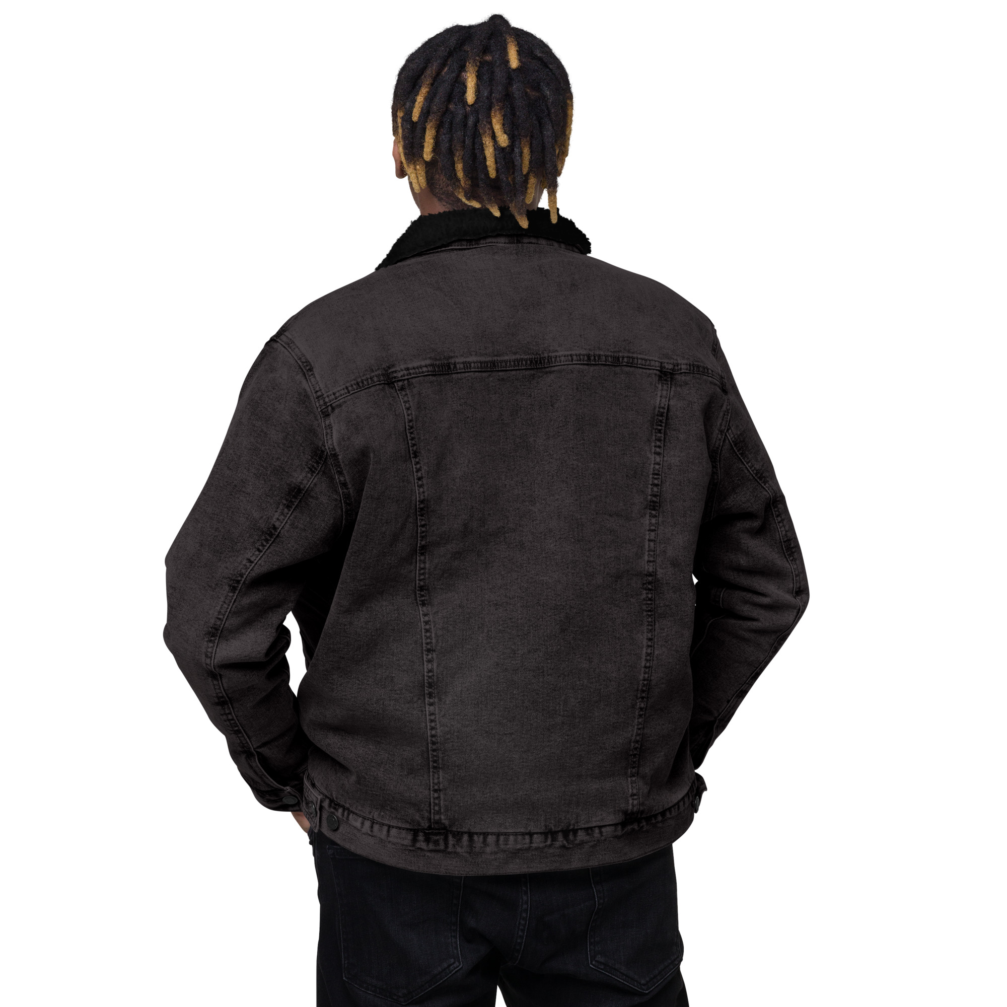 ntwana unisex denim sherpa jacket