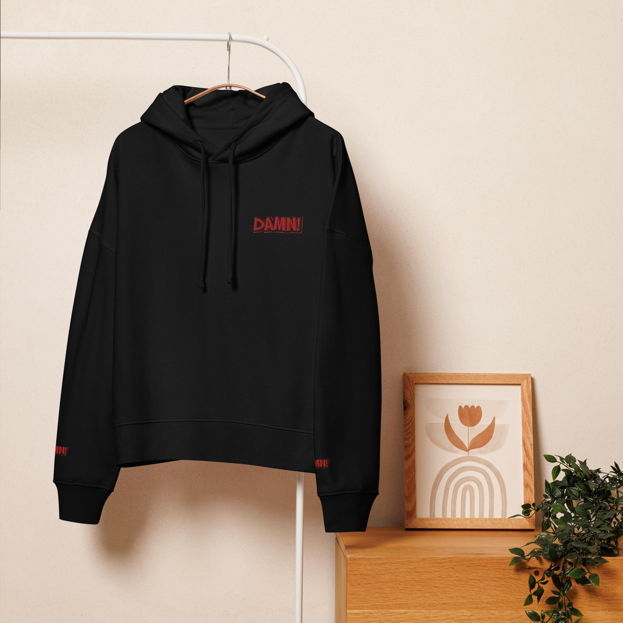 women’s organic mid weight hoodie (damn! edition)