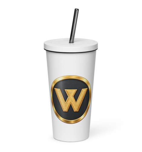 webster insulated tumbler with a straw